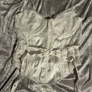 Fashion Nova White Lace Corset
